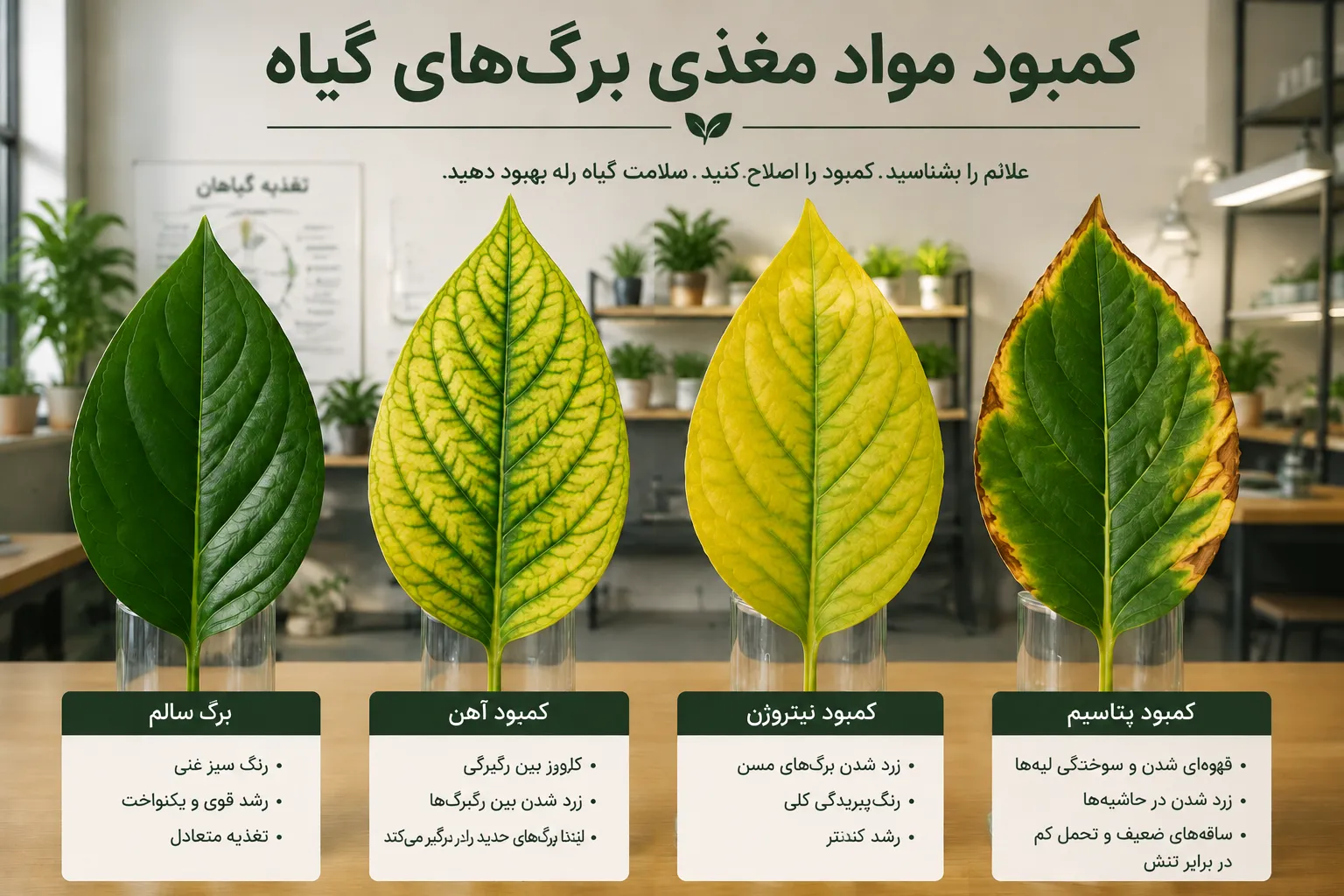علائم کمبود کود در گیاهان؛ راهنمای جامع تشخیص و درمان فوری